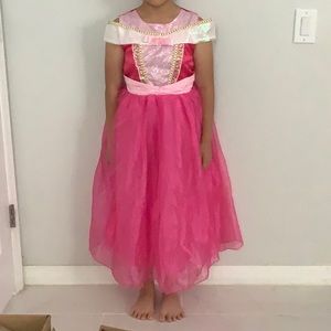 Girl beautiful pink dress